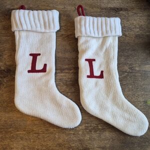 Knit Monogram Christmas Stockings